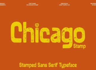 CS Chicago Stamp Font preview image 1