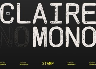 CS Claire Mono Stamp Font preview image 1