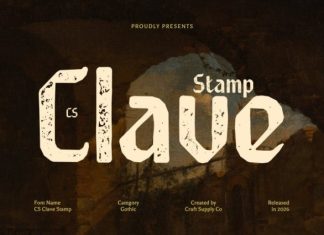 CS Clave Stamp Font preview image 1