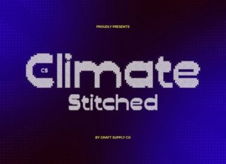CS Climate Stitched Font preview image 1