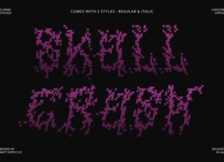 CS Crime Stitched Font preview image 2