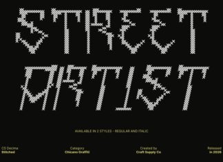 CS Decima Stitched Font preview image 3