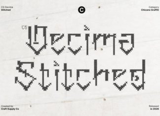 CS Decima Stitched Font preview image 1