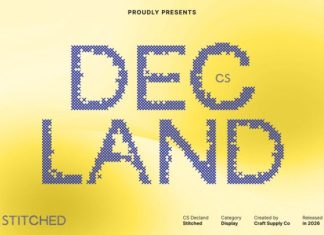 CS Decland Stitched Font preview image 1