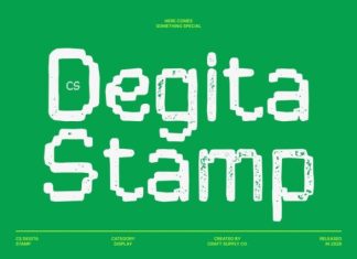 CS Degita Stamp Font preview image 1