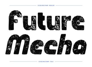 CS Delfine Stamp Font preview image 2