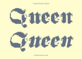 CS Denisa Stitched Font preview image 2