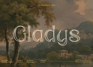 CS Gladys Stippled Font preview image 1