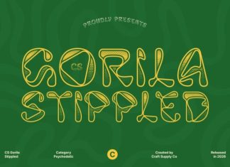 CS Gorila Stippled Font preview image 1