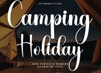 Camping Holiday Font preview image 1