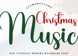 Christmas Music Font preview image 1