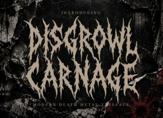 Disgrowl Carnage Font preview image 1