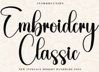 Embroidery Classic Font preview image 1