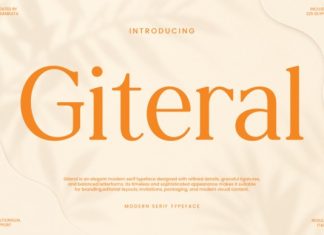 Giteral Font preview image 1