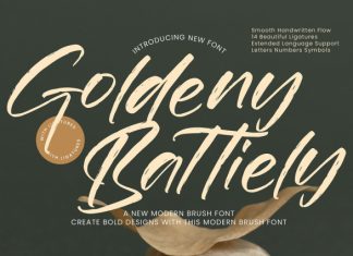 Goldeny Battiely Font preview image 1