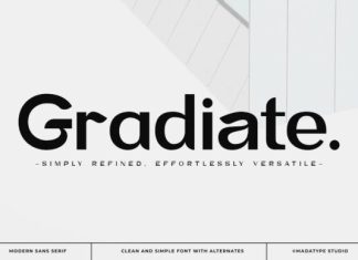 Gradiate Font preview image 1