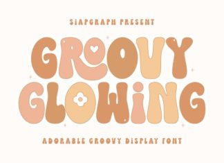 Groovy Glowing Font preview image 1
