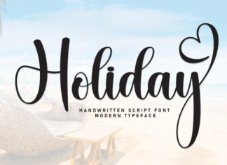 Holiday Font preview image 1