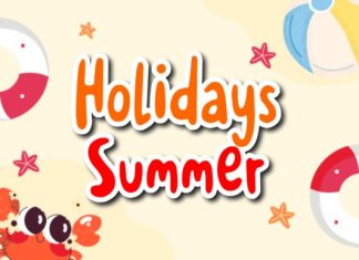 Holidays Summer Font preview image 1