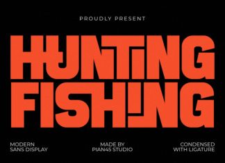 Hunting Fishing Font preview image 1