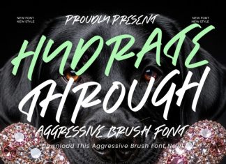 Hydrate Through Font preview image 1