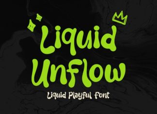 Liquid Unflow Font preview image 1