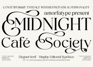 Midnight Cafe Society Font preview image 1
