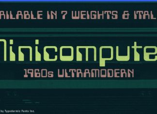 Minicomputer Font preview image 1