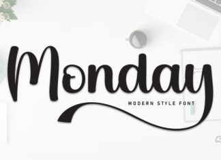 Monday Font preview image 1