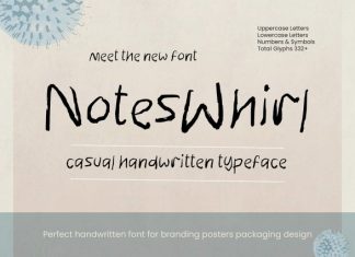 Notes Whirl Font preview image 1