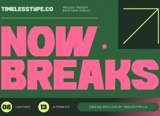 Now Breaks Font preview image 1