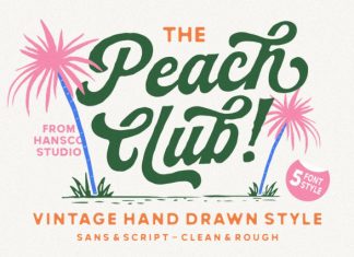 Peach Club Script Font preview image 1