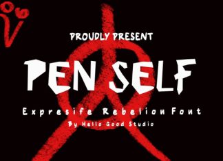 Pen Self Font preview image 1