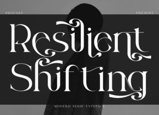 Resilient Shifting Font preview image 1