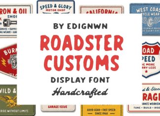 Roadster Customs Font preview image 1