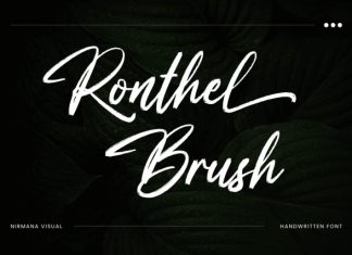 Ronthel Brush Font preview image 1