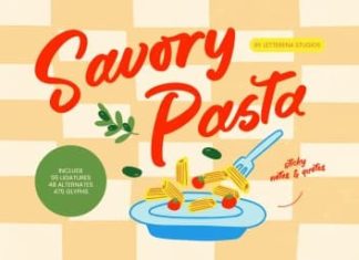 Savory Pasta Font preview image 1
