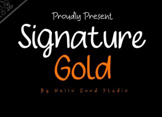 Signature Gold Font preview image 1