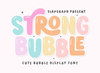 Strong Bubble Font preview image 1