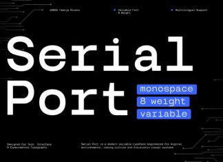 TBJ Serial Port Font preview image 1