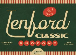 Tenford Font preview image 1