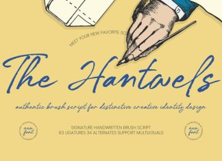 The Hantwels Font preview image 1