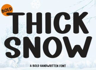 Thick Snow Font preview image 1