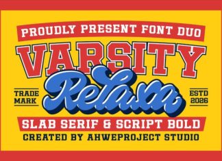 Varsity Relaxa Font Duo preview image 1