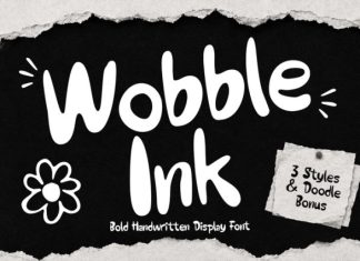 Wobble Ink Font preview image 1