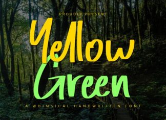 Yellow Green Font preview image 1