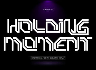 HOLDING MOMENT – TECHNO FONT preview image 1