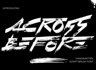 ACROSS BEFORE – BRUSH FONT preview image 1
