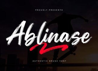 Ablinase – Authentic Brush Font preview image 1