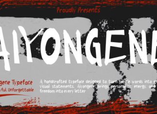 Aiyongene Playful Handwritten Font preview image 1